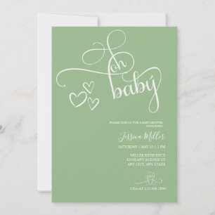 Invitation Oh Baby Fête Bébé Photo Genre Neutre