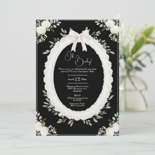 Invitation Oh Baby Hydrangea Vintage Baby Shower