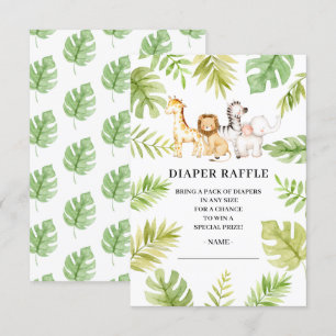 Invitation Oh Baby Jungle Baby shower Déchets Raffle Invitati