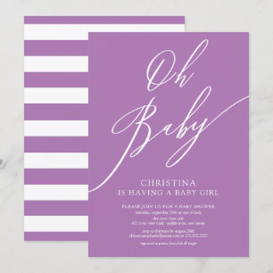Invitation Oh Baby Lavender Girl Baby shower