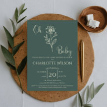 Oh Baby Minimalist Wildflower Baby Shower