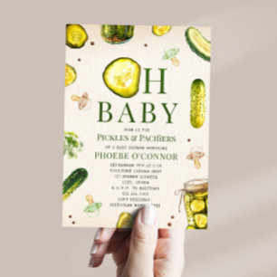 Invitation Oh Baby Pickles + Tétines Fête de Naissance Bébé N
