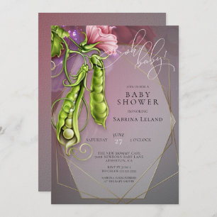 Invitation Oh Baby Pink - Pois doux dans un Baby shower de po