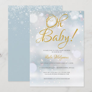 Invitation Oh Baby Premiers Flocons Baby Shower