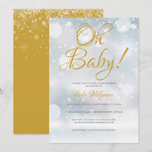 Invitation Oh Baby Premiers Flocons Baby Shower