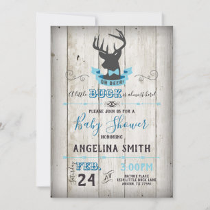 Invitation Oh baby shower de cerfs communs peu d'invitation