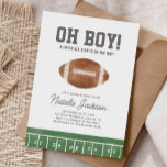 Invitation Oh Baby shower de football garçon<br><div class="desc">C'est l'heure du jeu ! Fêtez votre petit en chemin avec cette invitation baby shower à thème football!</div>