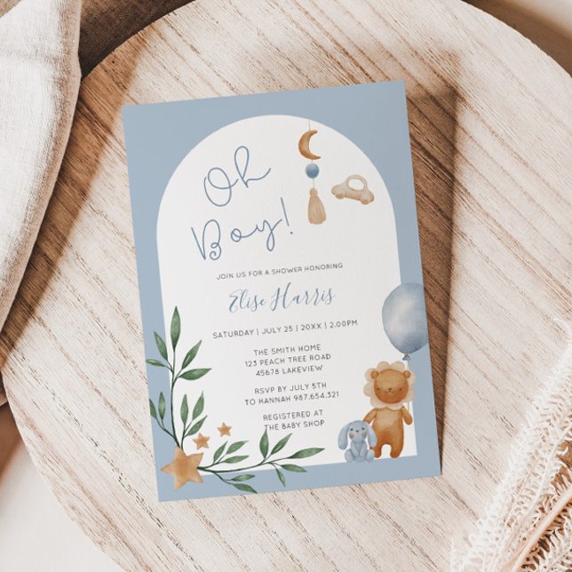 Invitation Oh Baby shower Jouets Vintages (Créateur téléchargé)