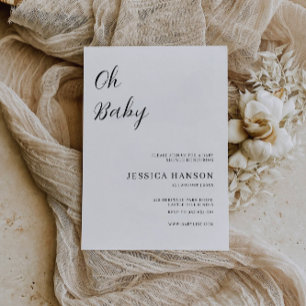 Invitation Oh Baby shower Modèle d'invitation