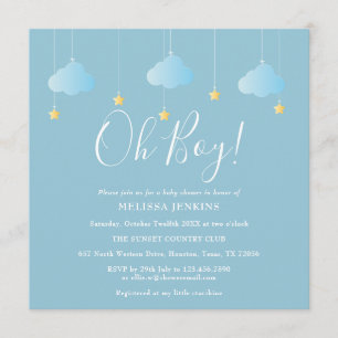 Invitation Oh Baby shower Twinkle / Sprinkle