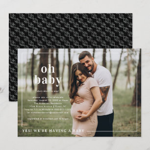 Invitation Oh Baby   Simple Photo Baby Shower
