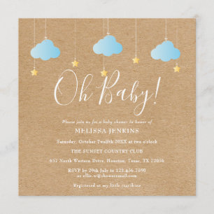 Invitation Oh Baby Twinkle Twinkle Baby shower / Sprinkle