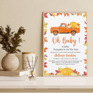 Invitation Oh Baby un petit Baby shower Citrouille