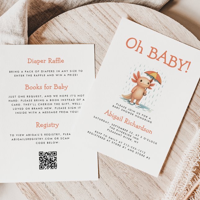 Invitation Oh Bébé Adorable Code QR Baby Shower (Créateur téléchargé)