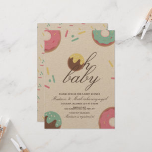 Invitation Oh Bébé Gâteau Sucré Pop Donut Fête de Naissance