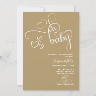Invitation Oh Bébé   Genre Neutre   Baby Shower Photo