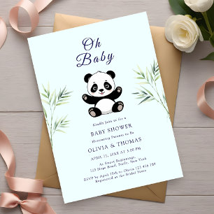 Invitation Oh Bébé mignon petit Baby shower Panda
