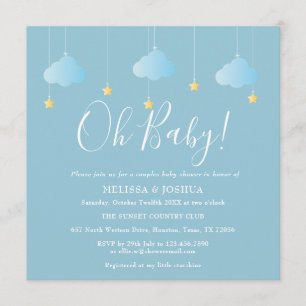 Invitation Oh Bébé Scintille Scintille Couple Baby Shower