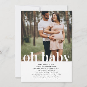 Invitation Oh Bébé   Simple Baby Shower Photo