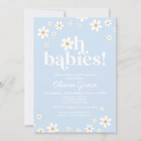Oh Bébés! Baby shower bleu pâle aux marguerites