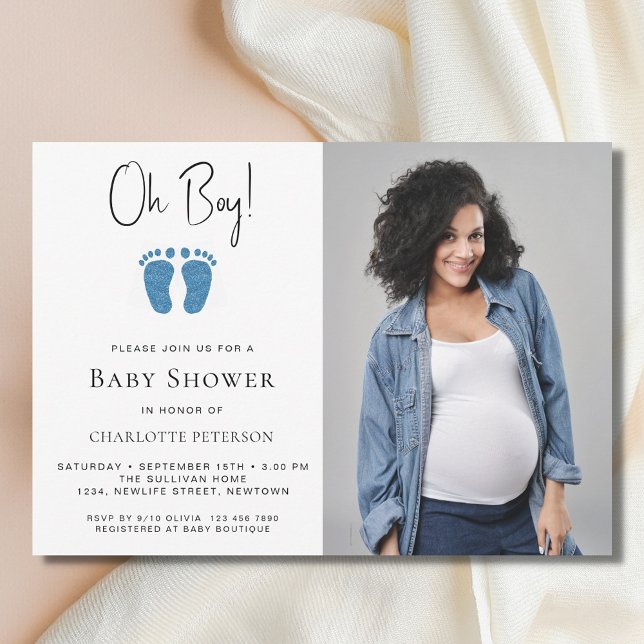 Invitation Oh Boy Baby shower Photo (Créateur téléchargé)
