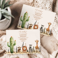 Oh Boy Cute Safari Baby shower de verdure animal
