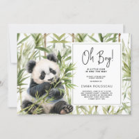 Oh Boy Panda Bear Bamboo Boy Baby shower