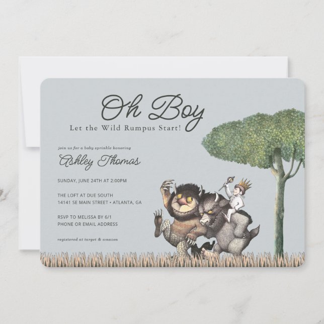 Invitation Oh Boy! Que la fête sauvage commence | Baby Sprink (Devant)