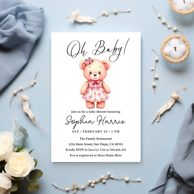 Invitation Oh chérie  Shower de bébé (Créateur téléchargé)
