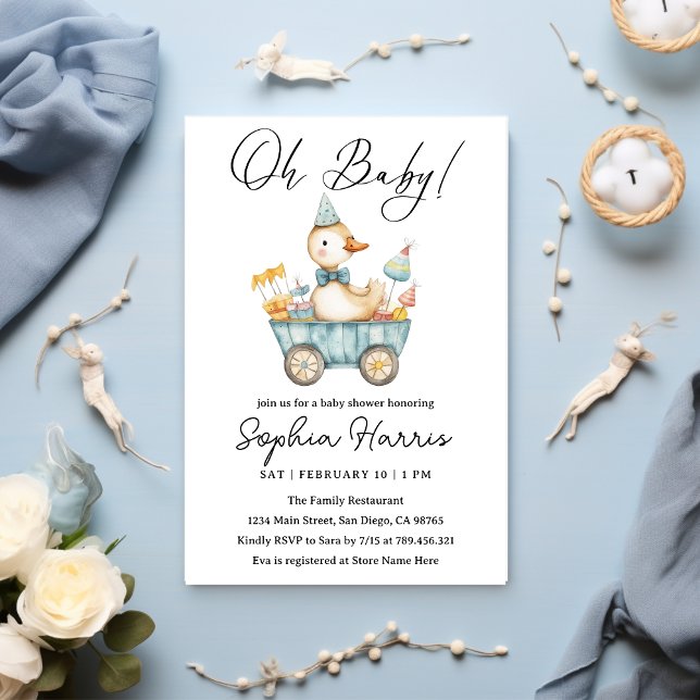 Invitation Oh chérie  Shower de bébé (Créateur téléchargé)