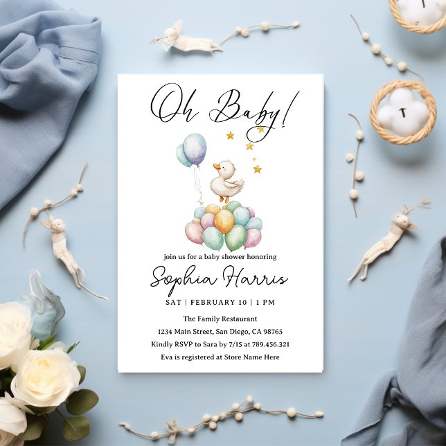 Invitation Oh chérie  Shower de bébé (Créateur téléchargé)