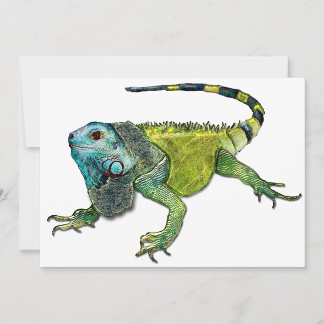 Invitation Oh comment l'iguane rentrent à la maison (Devant)