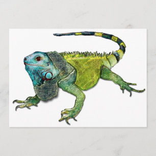 Invitation Oh comment l'iguane rentrent à la maison