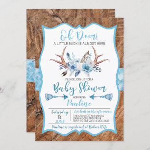 Invitation Oh Deer a Little Buck est presque là Baby shower