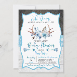 Invitation Oh Deer un peu Buck est presque ici Baby shower