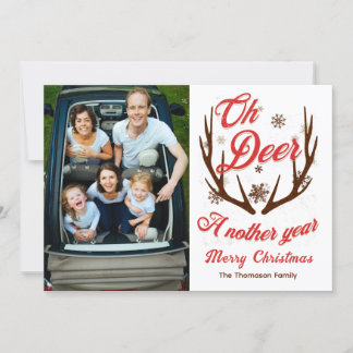 Invitation Oh Deer une nouvelle année Noël