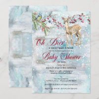 Oh Deer Woodland Animaux Baby shower par la poste