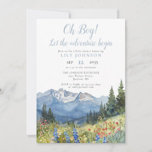 Invitation Oh Garçon Aventure Commence Tout En Un Baby Shower