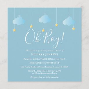 Invitation Oh Garçon Scintille Scintille Baby Shower / Sprink