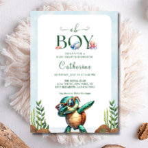 Oh Garçon Sous Le Baby shower De La Tortue De Mer