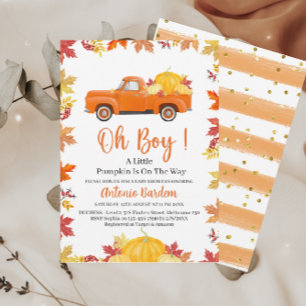 Invitation Oh garçon un petit Baby shower Citrouille Invitati