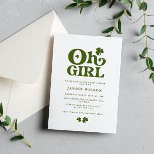 Invitation Oh Girl Charm St. Patrick's Day Baby shower