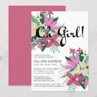 Oh Girly Pink Ivory Floral Bouquet Baby shower