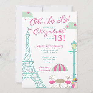 Invitation Oh La ! Fête d'anniversaire à Paris, France