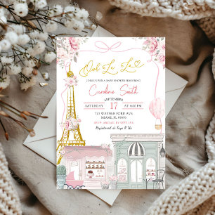 Invitation Oh La France Café Parisien Baby shower