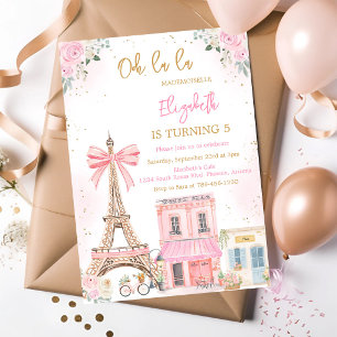 Invitation Oh La La Parisien Anniversaire à Paris