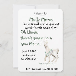 Invitation Oh lama Maman Baby Shower