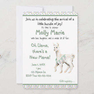 Invitation Oh lama Maman Baby Shower
