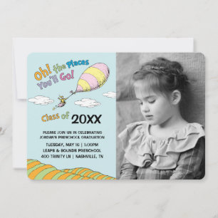 Invitation Oh, les Endroits où tu iras ! Annonce de remise de