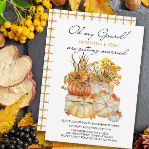 Invitation Oh Ma Gourde Fête de Fiançailles de Thanksgiving C
